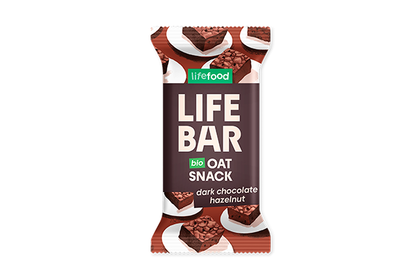 LIFEBAR Oat Snack Chocolate Hazelnut, 40g