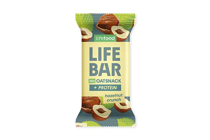 LIFEBAR Oat Snack Protein Hazelnut Crunch, 40g
