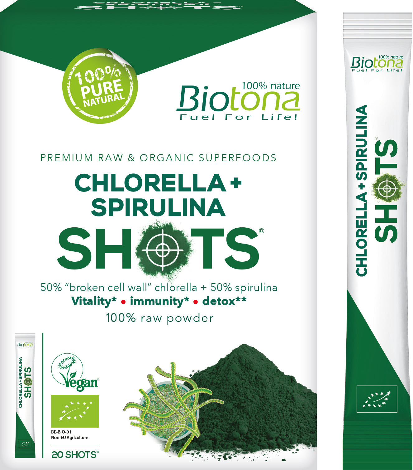Chlorela + Spirulina shoots, 20 qese