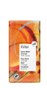 Vivani Fine Dark 70% Kakao me Portokall, 100g