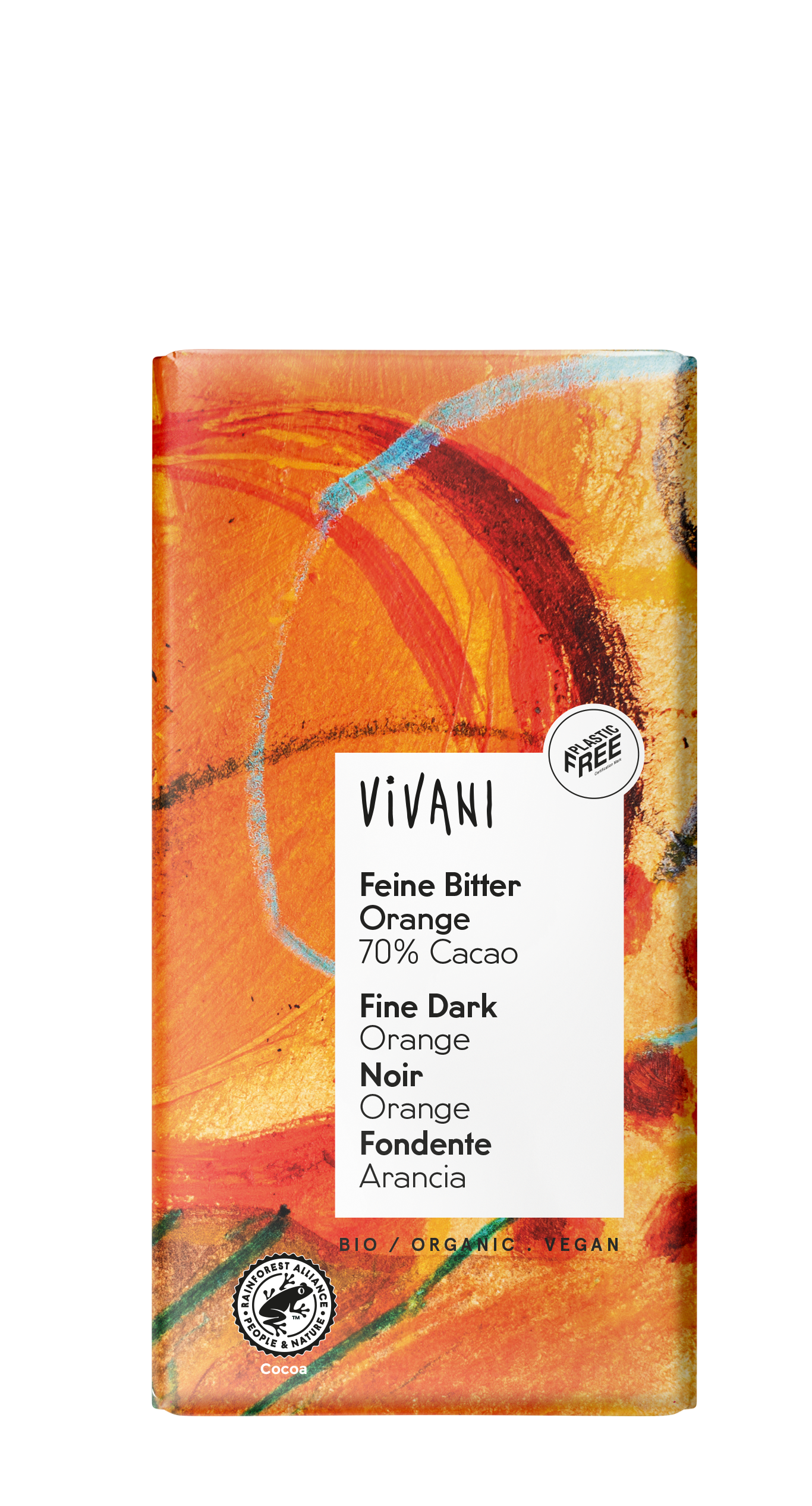 Vivani Fine Dark 70% Kakao me Portokall, 100g